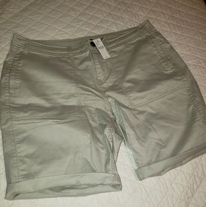 Lane Bryant Khaki flat front shorts